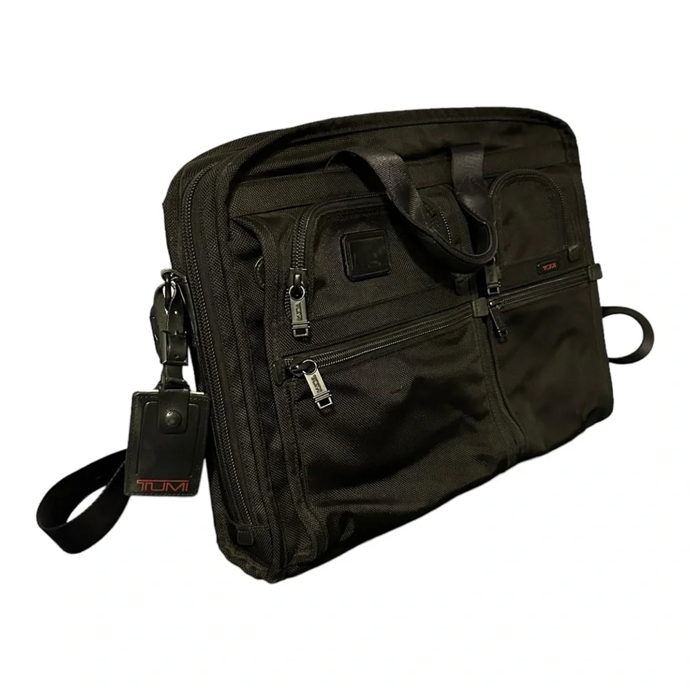 Tumi Alpha Organizer Bag Laptop Computer Briefcase Brief Shoulder Bag Black